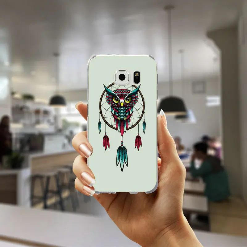 Picture 6 Мягкий тонкий чехол для телефона samsung Galaxy S3 S4 S5 Mini S6 S7 Edge S8 S9 S10 Plus Lite Note 4 5 8 9 Dream Catcher милые совы - Цвет: Picture 6