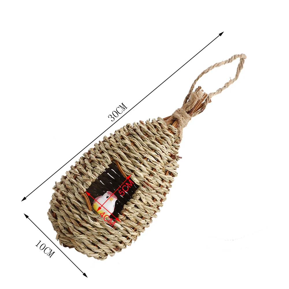 Колибри Дом ручная тканая корзина дома гнездо маленькая птичка дом для наружного