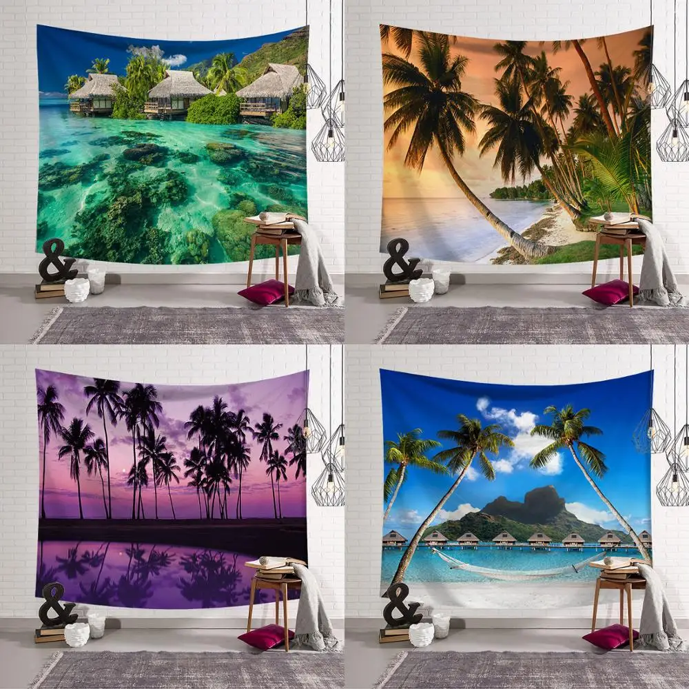 Hot Sun гобелен с морской тематикой Ocean Beach настенное украшение для пляжа водным