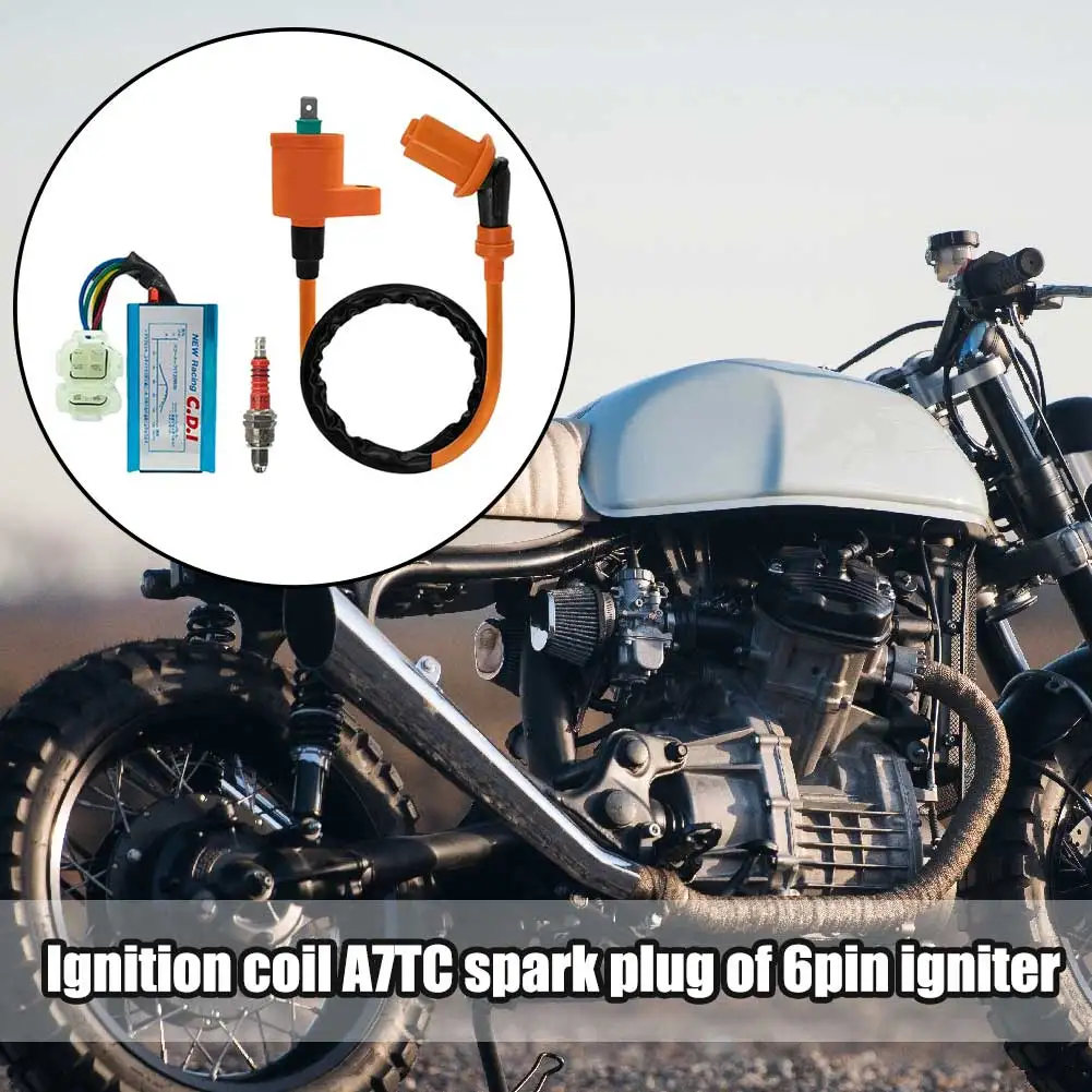Катушка зажигания 6-контактная CDI A7TC Свеча набор для мотоцикла 4-тактные Запчасти