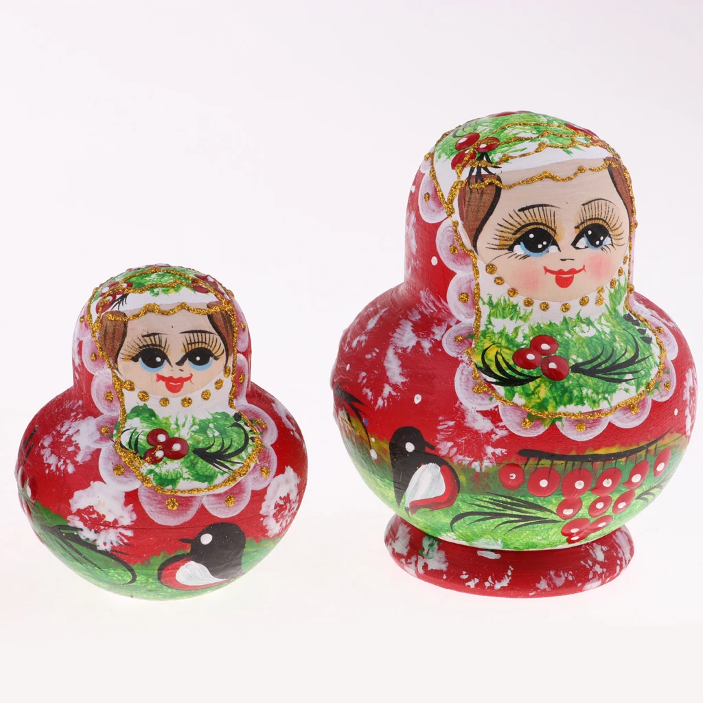 

Матрешка деревянная русская, набор из 10 шт.