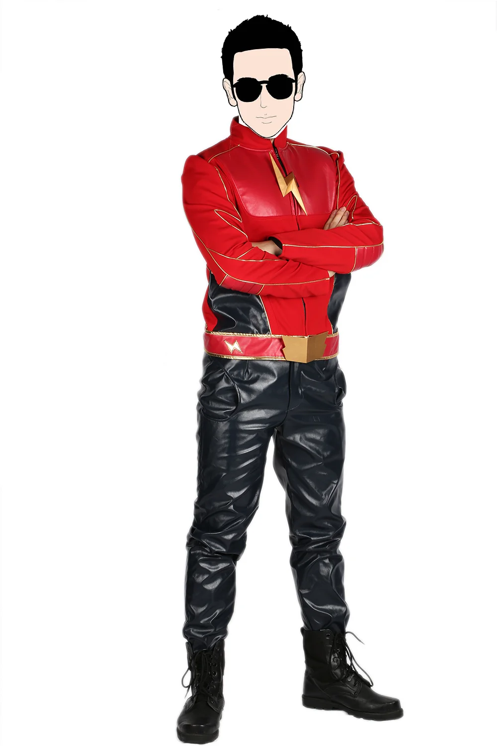 X-COSTUME распродажа 45% скидка флэш сезон 2 Джей костюм garrick для косплея и Хэллоуина подарок для фанатов высокого качества