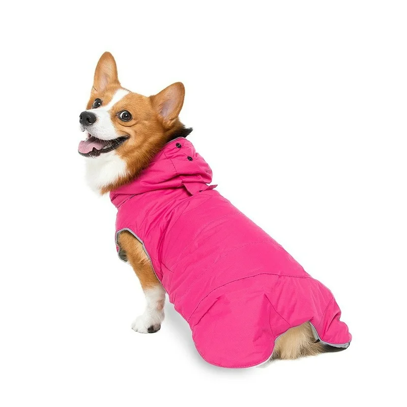

Winter Dog Jacket Pet Clothes Padded Cotton Coat Removable Hat Waterproof Fashion Dog Winter Clothes Jacket Pet Dachshund