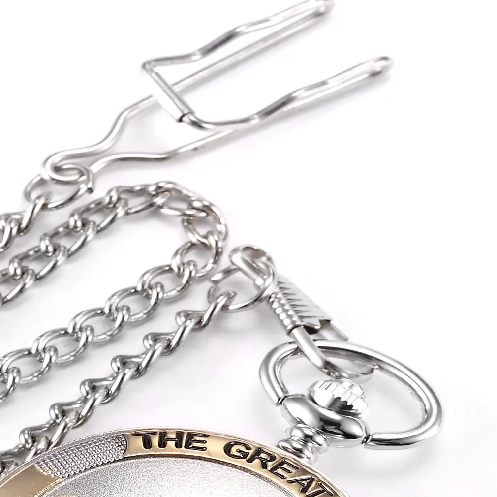 Модные серебряные кварцевые карманные часы с подвеской в виде римских