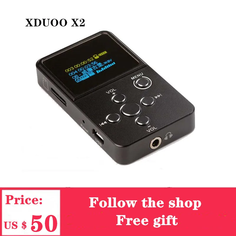 XDuoo X2 аудио музыкальный плеер HiFi мини цифровой DAP поддерживает MP3|Усилители для