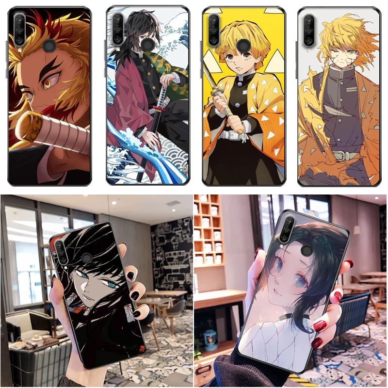 

Demon Slayer Kimetsu No Yaiba Agatsuma Zenitsu Kamado Nezuko Kamado Tanjirou Phone Case For Huawei P30 Lite Pro Carcasa Coque