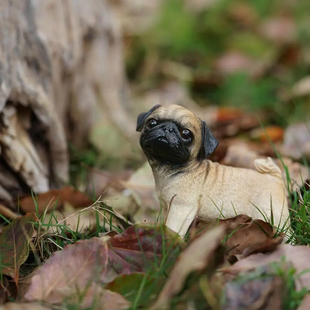 

Украшение для мопса, модель из смолы, маленькое животное на день рождения и на ощупь, Реалистичная имитация, деликатный Гладкий Высокий пода...