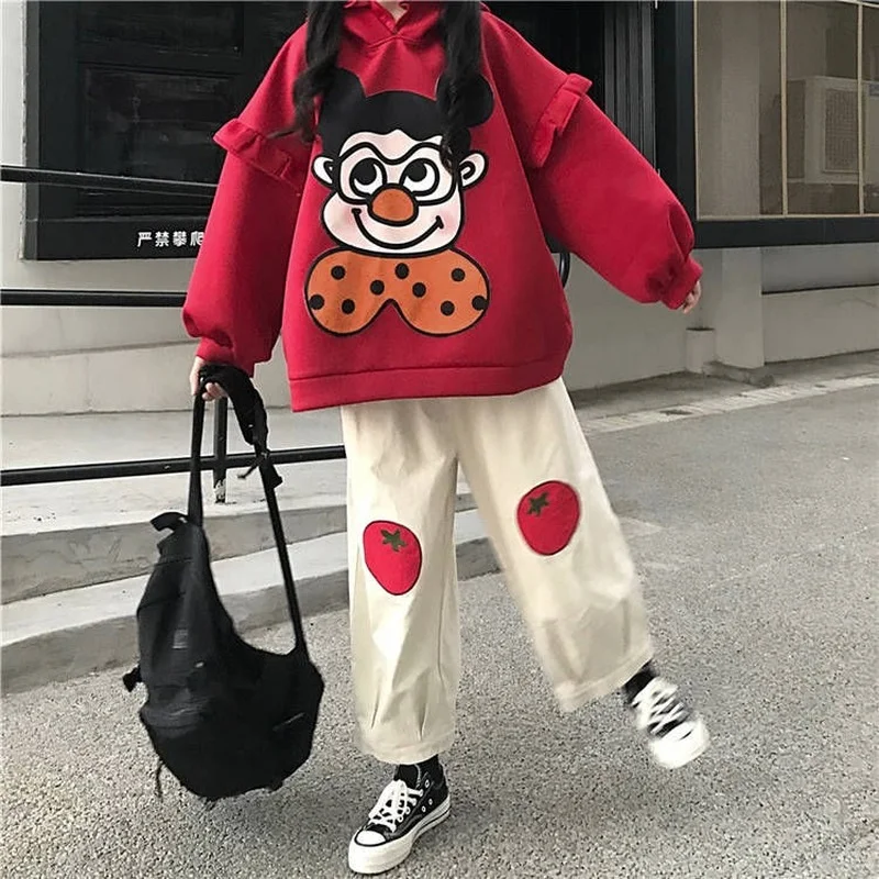 

HOUZHOU Kawaii Anime Hoodie Harajuku Alt Japanese Streetwear Oversize Soft Girl Long Sleeve Cute Pullovers Teen Fashion Autumn