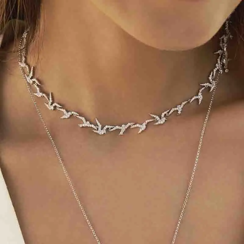 Модный шарм из стерлингового серебра копия 1:1 серебро Les Hirondelles Ласточка