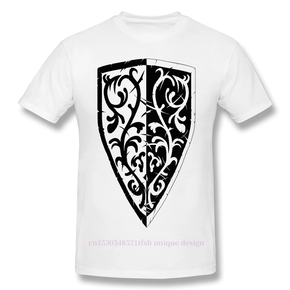 

Men Bloodborne Dark Souls Horrible Games Black T-Shirt Grass Crest Shield Pure Cotton Tees Harajuku Daily life