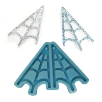 crystal epoxy resin mold spiderweb shape earrings dangler casting silicone mould diy crafts jewelry pendant making tools