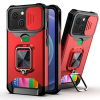 camera protection case iphone 13 pro max mini 12 11 xs max xr x se 2020 8 7 plus card slot shockproof armor kickstand back cover