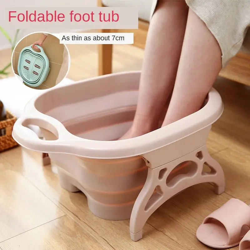 Складная портативная дорожная ванночка для ног бытовой компактный силиконовый