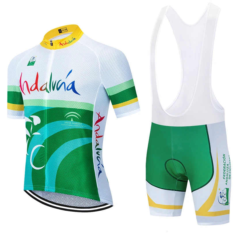 

2021 Cycling Sets Andalucia Cycling Jersey Bike Shorts 20D Pants Team Ropa Ciclismo Maillot Bicycle Clothing Uniform