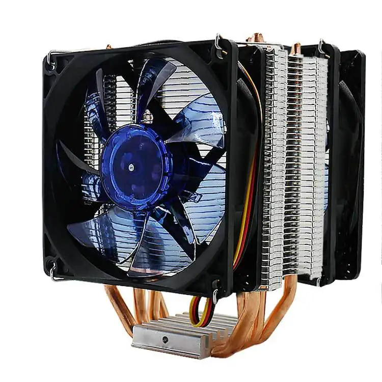 Высокое качество 2 Heatpipe Премиум кулер для процессора двухрядный шахматный радиатор труба тихий гидравлический подшипник вентилятор охлаждения