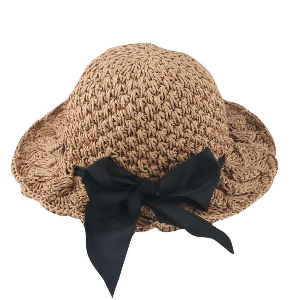 Летняя детская соломенная волнистая шляпа Корейская версия Смешанных Цветов