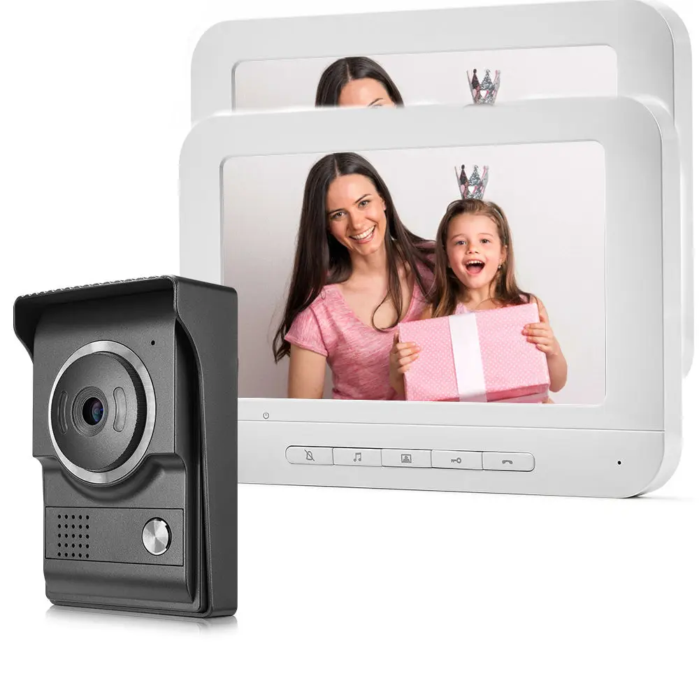 7 ''TFT LCD проводной видеодомофон визуальный домофон дверной звонок Система
