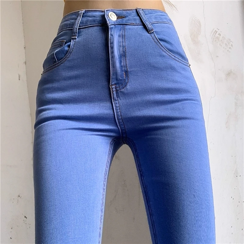 Y2k Fashion Jeans Woman High Waist tight-Fitting Big Stretch Long Pencil Pants Sexy Hip-Lift Streetwear Women Black