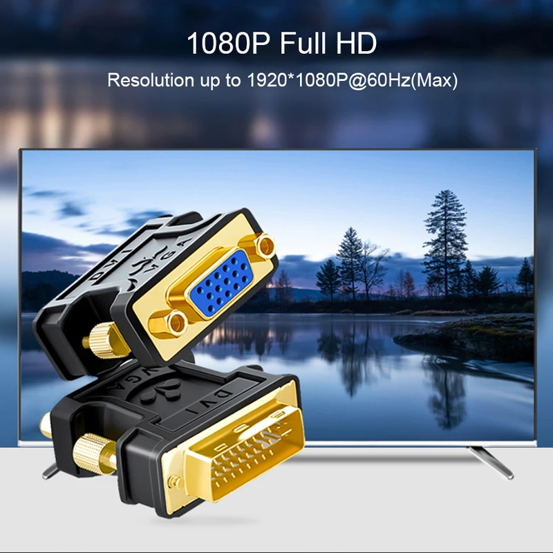 Фото Видеоадаптер, DVI-I 25 конт. (штекер)/VGA (разъем), Samzhe, для HDTV, ЖК-дисплеев №2