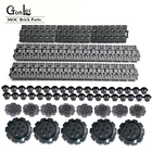 Высокотехнологичная широкая гусеничная гусеница, усиленная Звездочка для протектора, большие кубики MOC, детали, игрушки, подходят для высокотехнологичных 88323, 57518