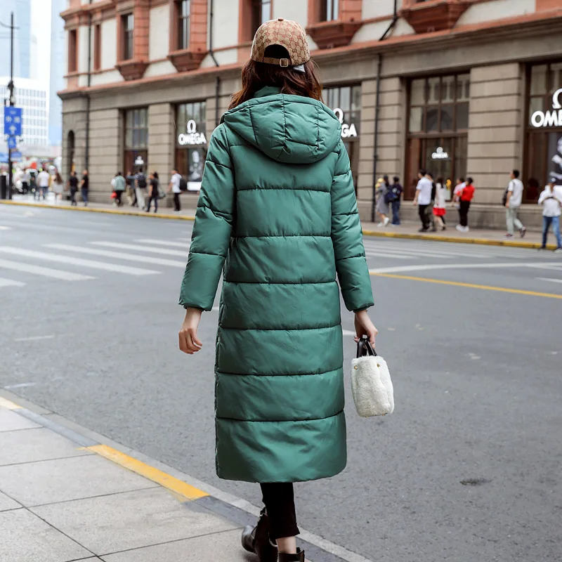 

Plus Size 3XL Jacket Women Spring Autumn Winter Warm Coats Women Long Hooded Thin Lightweight Jackets Lady Down Clothes