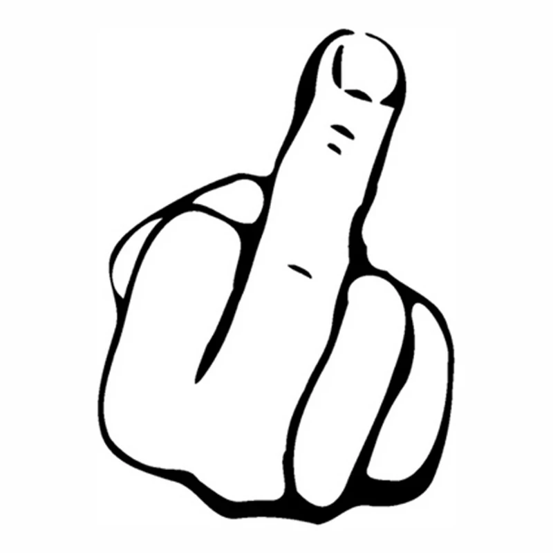 

Middle Finger Cartoon Vinyl Car-Styling Car Sticker
