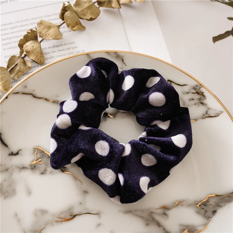 C-1 navy blue 36 цветов бархатные резинки для волос для женщин девочек Твердые эластичные волосы резиновые ленты аксессуары конский хвост держатель для волос резинки для волос - Цвет: C-1 navy blue