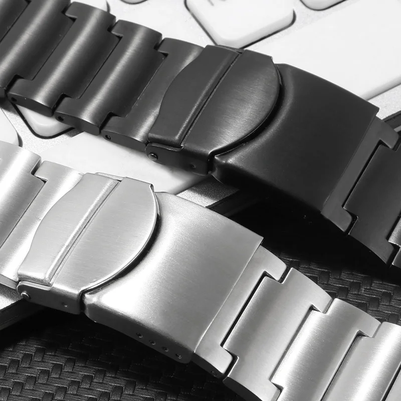 Solid Stainless Steel Watchband Replacement for Swatch Concave Convex Interface Large Steel Strap 23mm Men's Watch Accessories