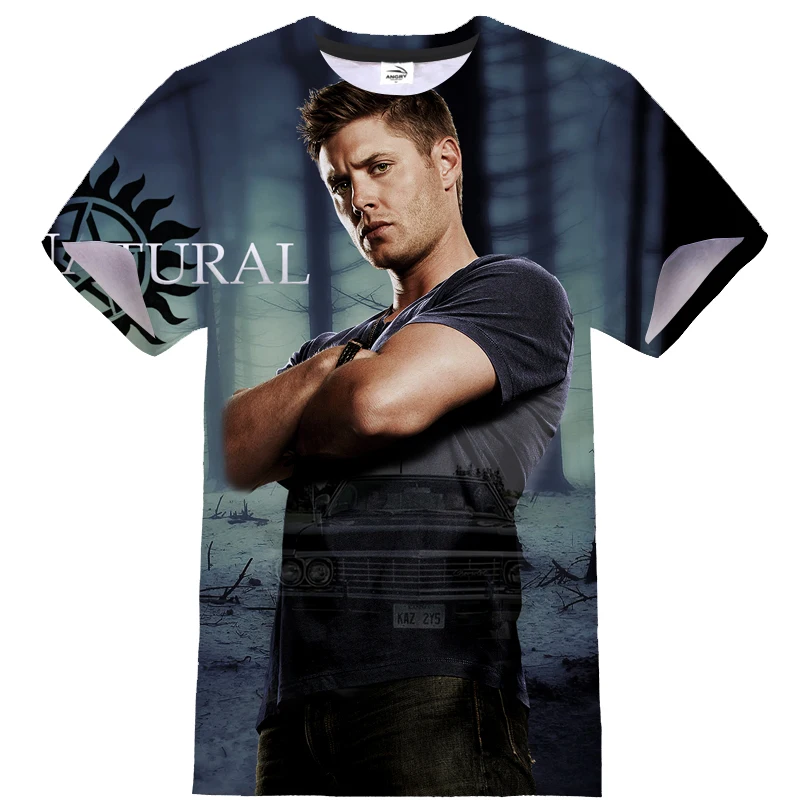 

Supernatural T-Shirt TV Series 3D Print Streetwear Casual Fashion Tshirt Men Women Trendy Hip Hop Shirt O-Neck Short Sleeve Tops