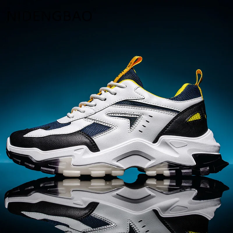 Male Sneakers Mens Running Shoes Mesh Breathable Walking Jogging Casual Sports Shoes Keep Running Platform Trainers Tenis Hombre