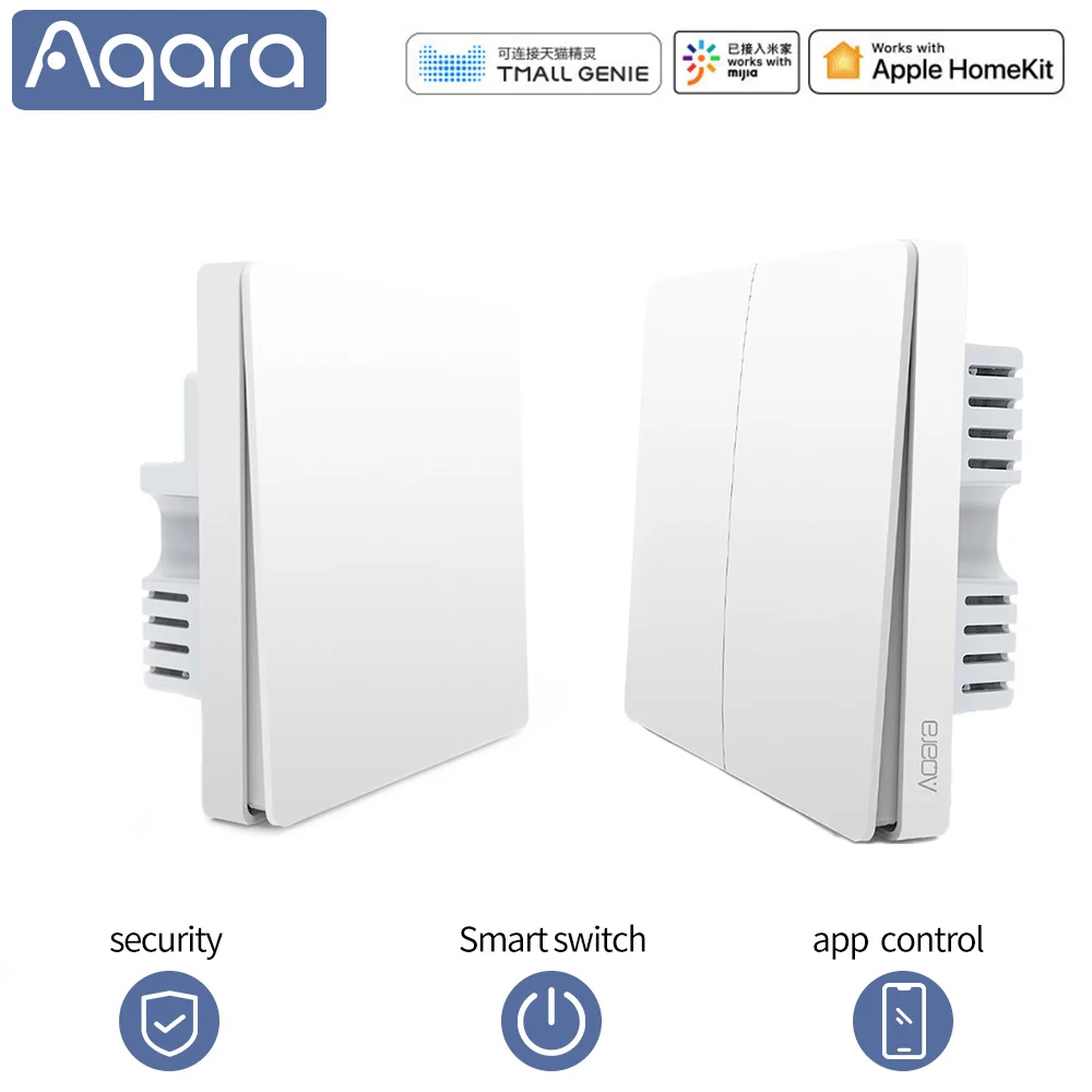 Умный настенный выключатель Aqara ZigBee Беспроводной Выключатель с проводным