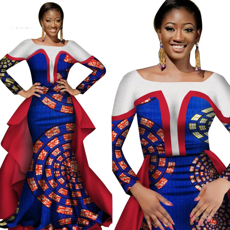 

Платье женское вечернее в пол, в африканском стиле
