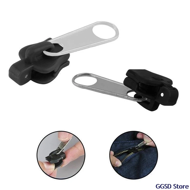 

6pcs Universal Instant Fix Zipper Repair Kit for Clothing Shoes Replacement Zip Slider Teeth Rescue Zippers Sewing Zipper Heads