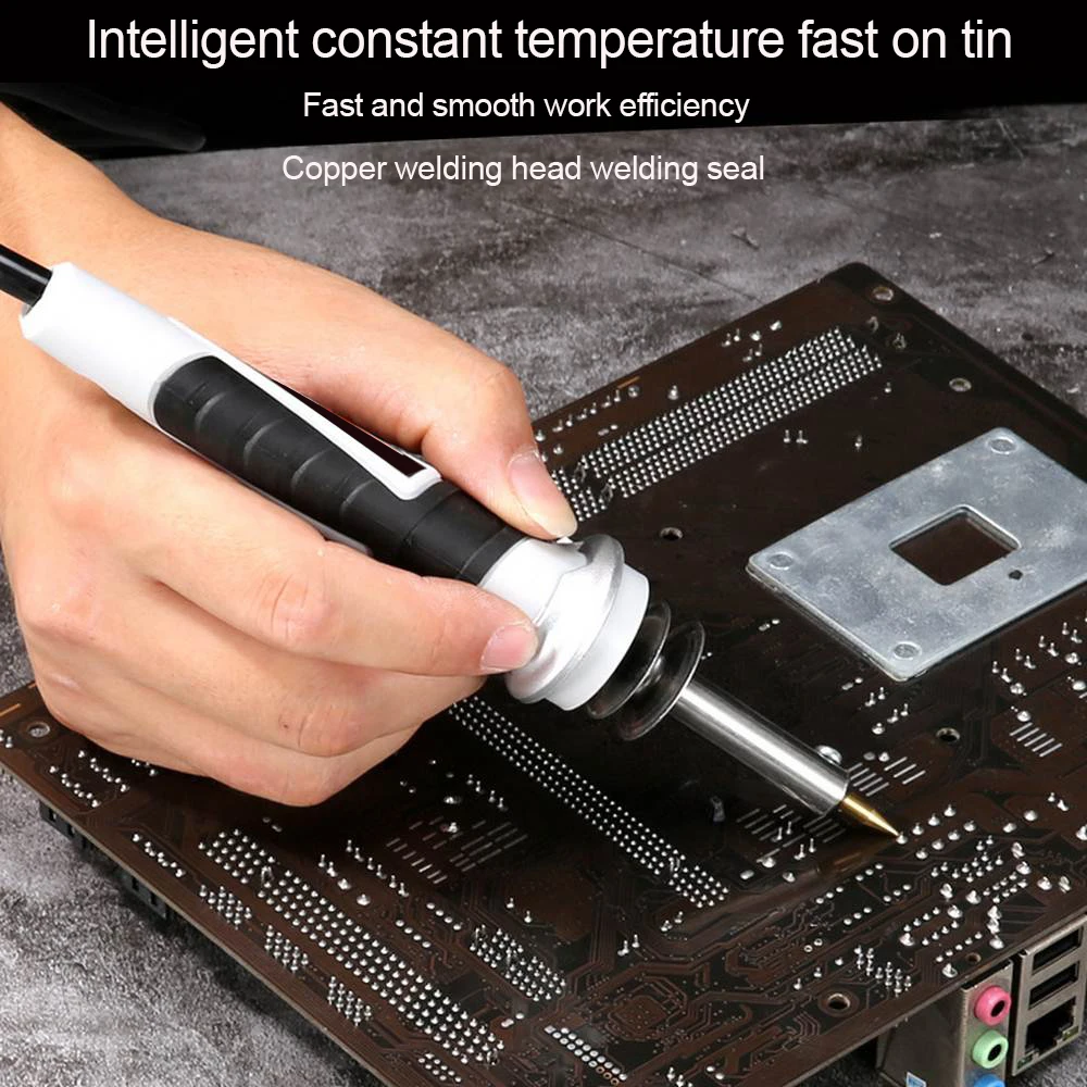 Набор для пайки 20 шт. Электрический паяльник с феном и регулировкой температуры 30