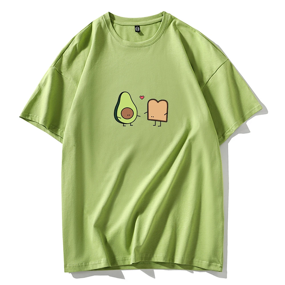 

Avocado Aesthetic Harajuku Tshirt Kawaii Cartoon T Shirt Women Large Size Ullzang Small Fresh 90s Graphic Female Cotton Tee