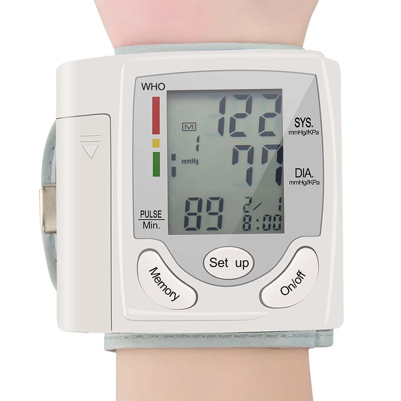 

Медицинский цифровой ЖК автоматический Монитор артериального давления на запястье тонометр на запястье Сфигмоманометр на запястье танион...