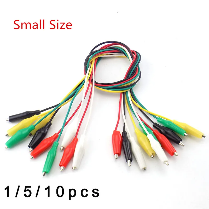 1/5/10 шт зажимы для аллигатора провода двухсторонние крокодила тестовая Перемычка