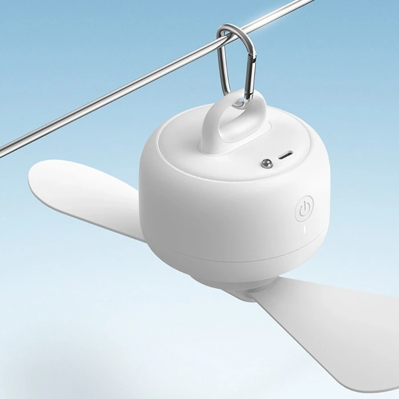 

8000mAh USB Rechargeable Remote Control 2 to 8-Hour Timer Camping Fan 4 Gears Ceiling Fan for Home Tent Outdoor Bed