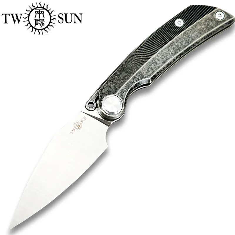 Складной карманный нож M390 с двумя лезвиями черная титановая ручка складной мини