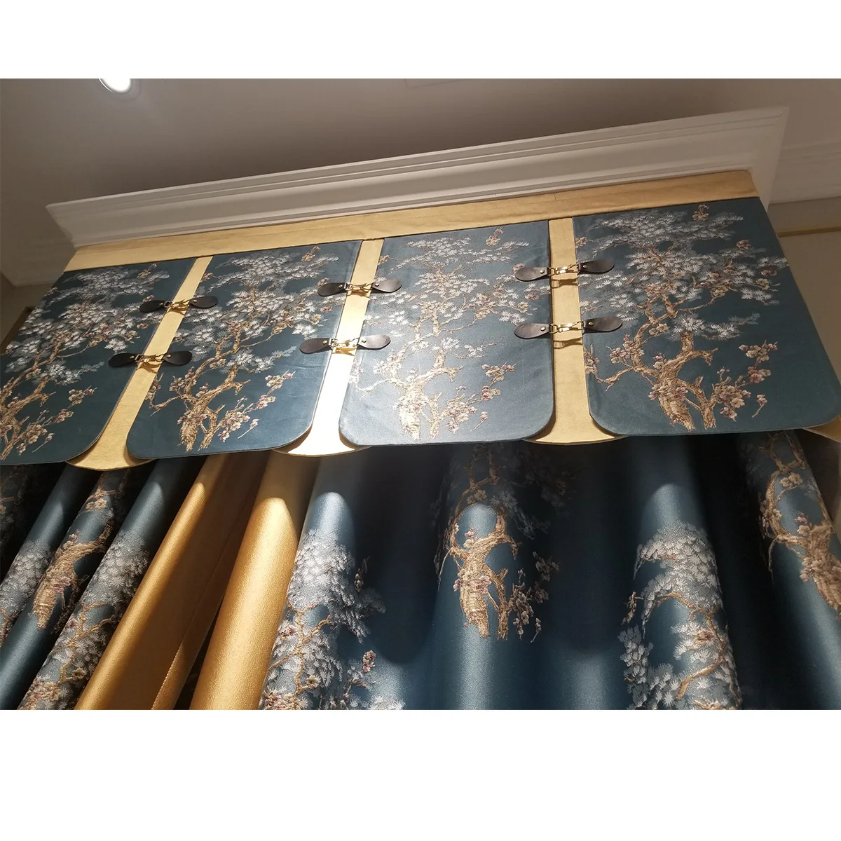

New Chinese-Style Living Room Bedrooms curtains High Shading velvet Curtains High Precision Curtains for Bedroom Living Room