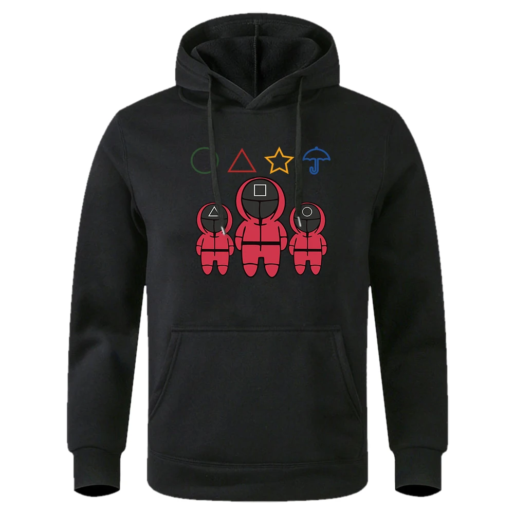 

Autumn New Squid Game Red Clothes Man And Sugar Pie Game Graphic Printing mans Clothing Vitality Casual Tracksui men Hoodies