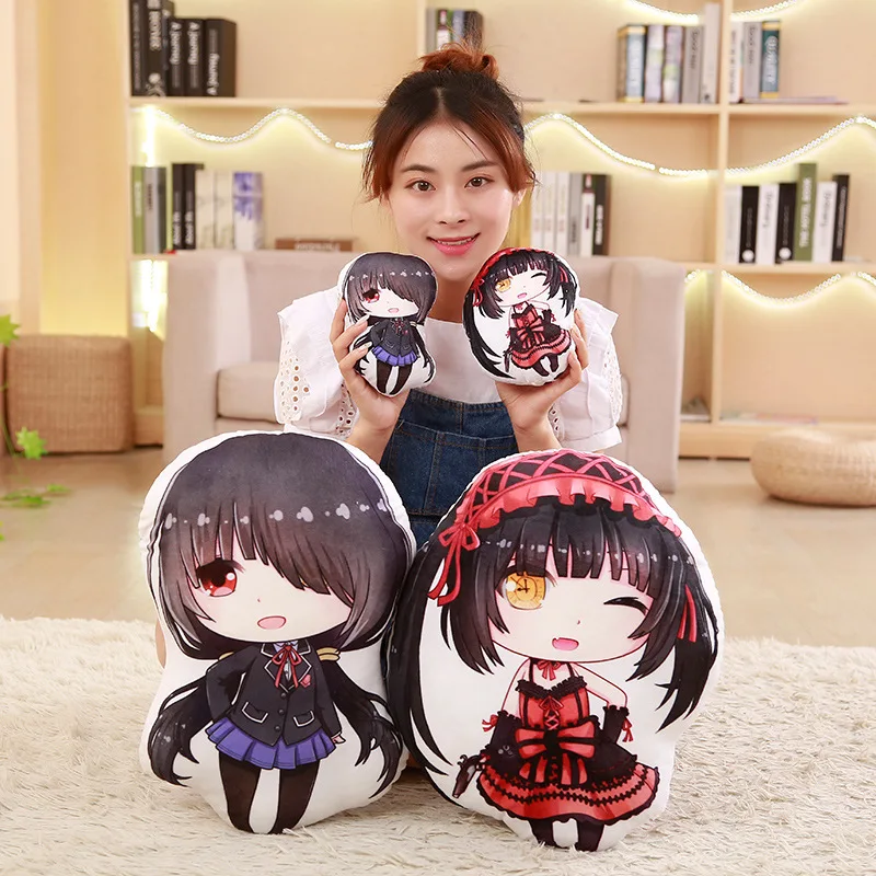 

17-42CM Anime DATE A LIVE Tokisaki Kurumi Figure Short plush Doll Throw Pillow Pendant Decoration Anime Peripheral Toy Fans Gift