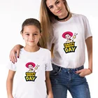 Одежда для мамы и ребенка, футболка с мультяшным принтом на день рождения, с изображением героев мультфильмов, коровки, Джесси, футболка для взрослых, Двойная модель