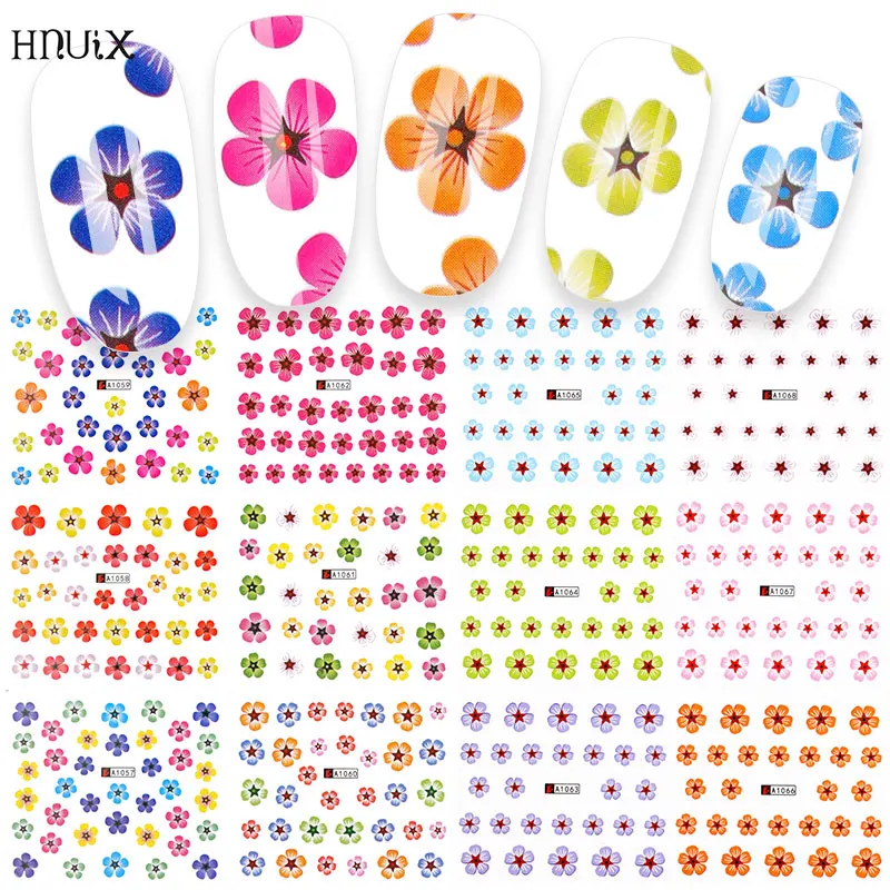 

12 Sheet Nail Stickers Flower Design Water Decals Transfer Slider Manicure Summer Nail Art Filigree Decoration Leavesves Decals