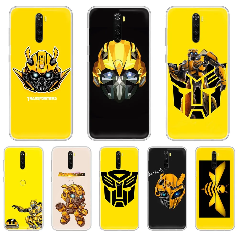 Прозрачный чехол из ТПУ для телефона Bumblebee Autobots Transformers prime XIAOMI Redmi Note 3 4 5 6 7 8 9s Pro max 8T