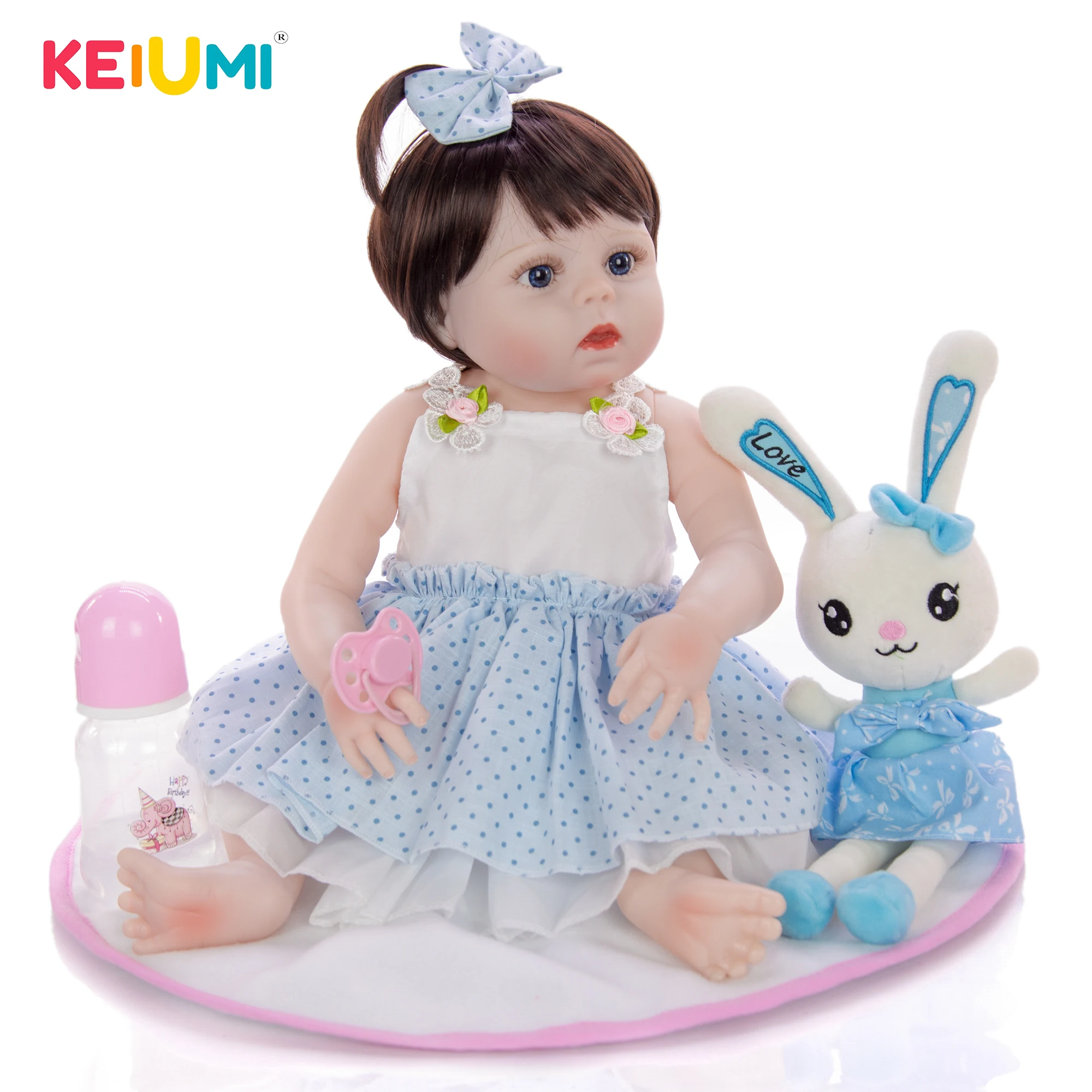 Фантазия девочка кукла игрушка полное тело силиконовый новорожденный младенец