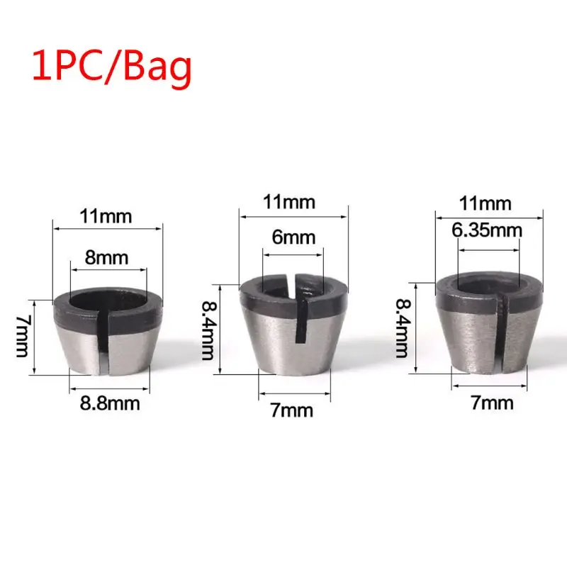 

6mm 6.35mm 8mm Collet Chuck Adapter Engraving Trimming Machine Electric Router Dropshipping