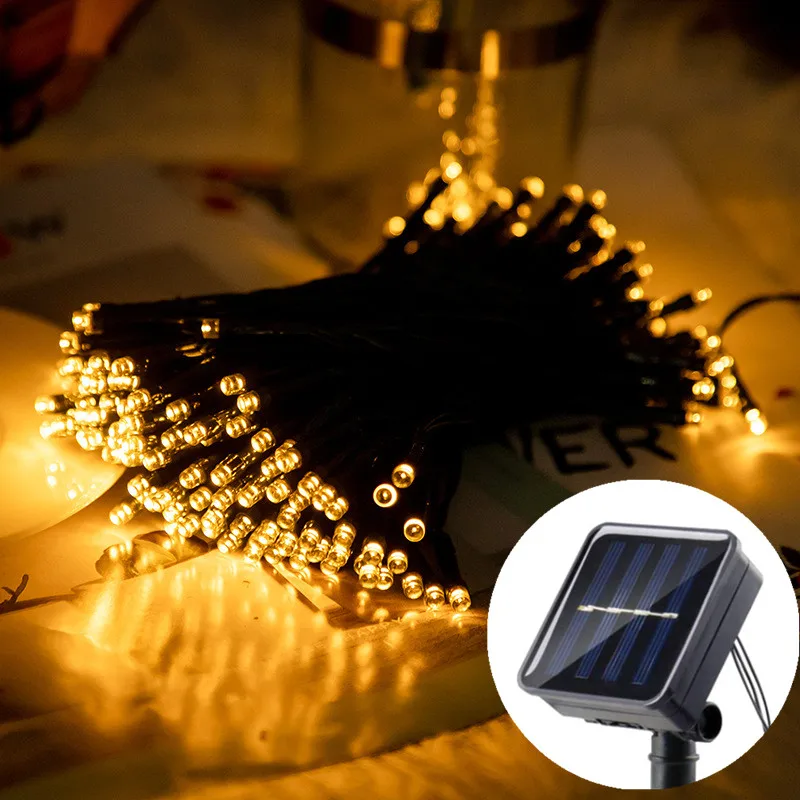 

Outdoors Solar String Light 300LED 8 Modes Solar Lamp Street Waterproof for Gardens Wedding Valentines Christmas Fairy Lights
