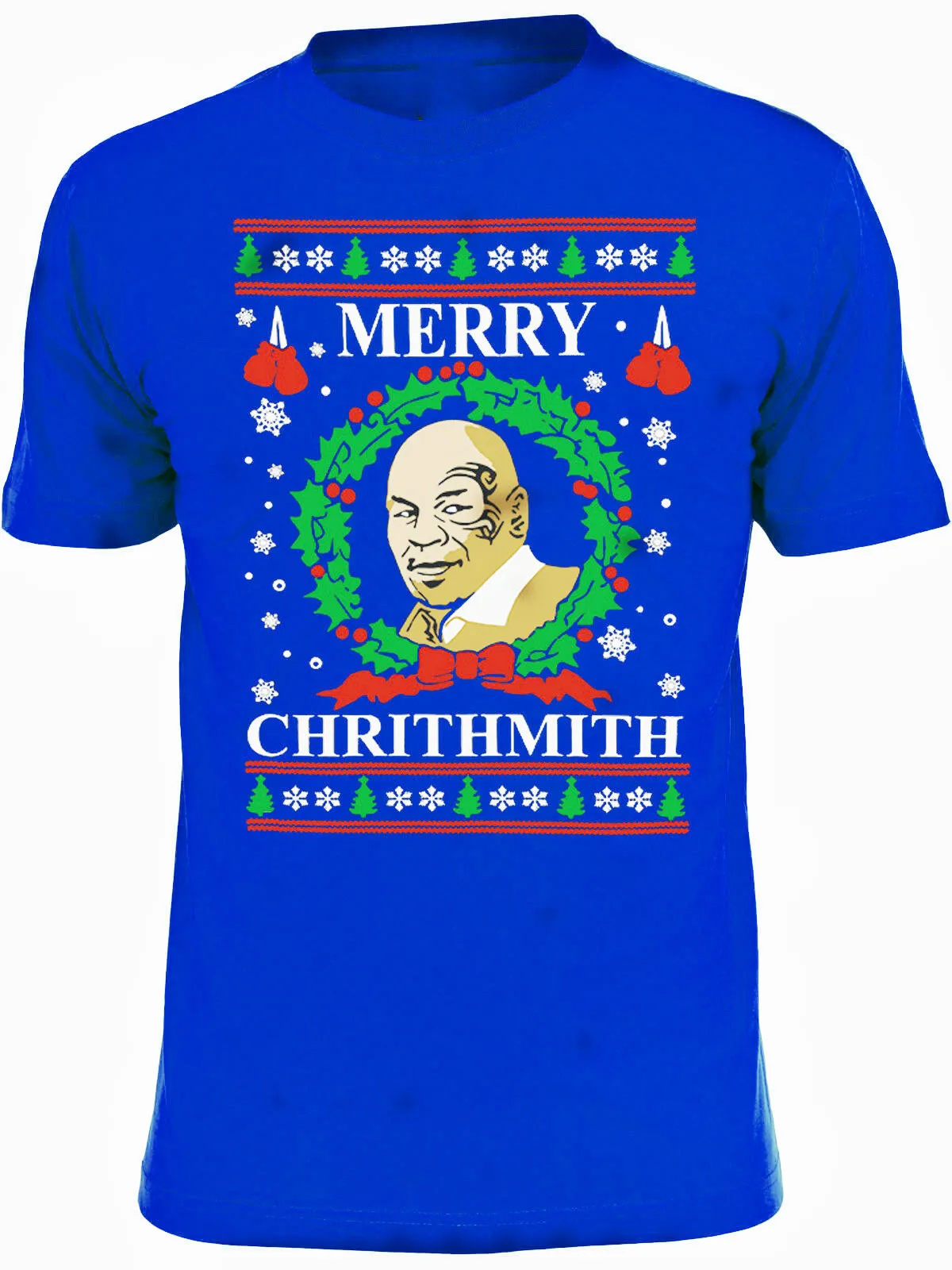 Рождественская футболка с надписью Merry Chrithmith смешная хлопковая коротким рукавом