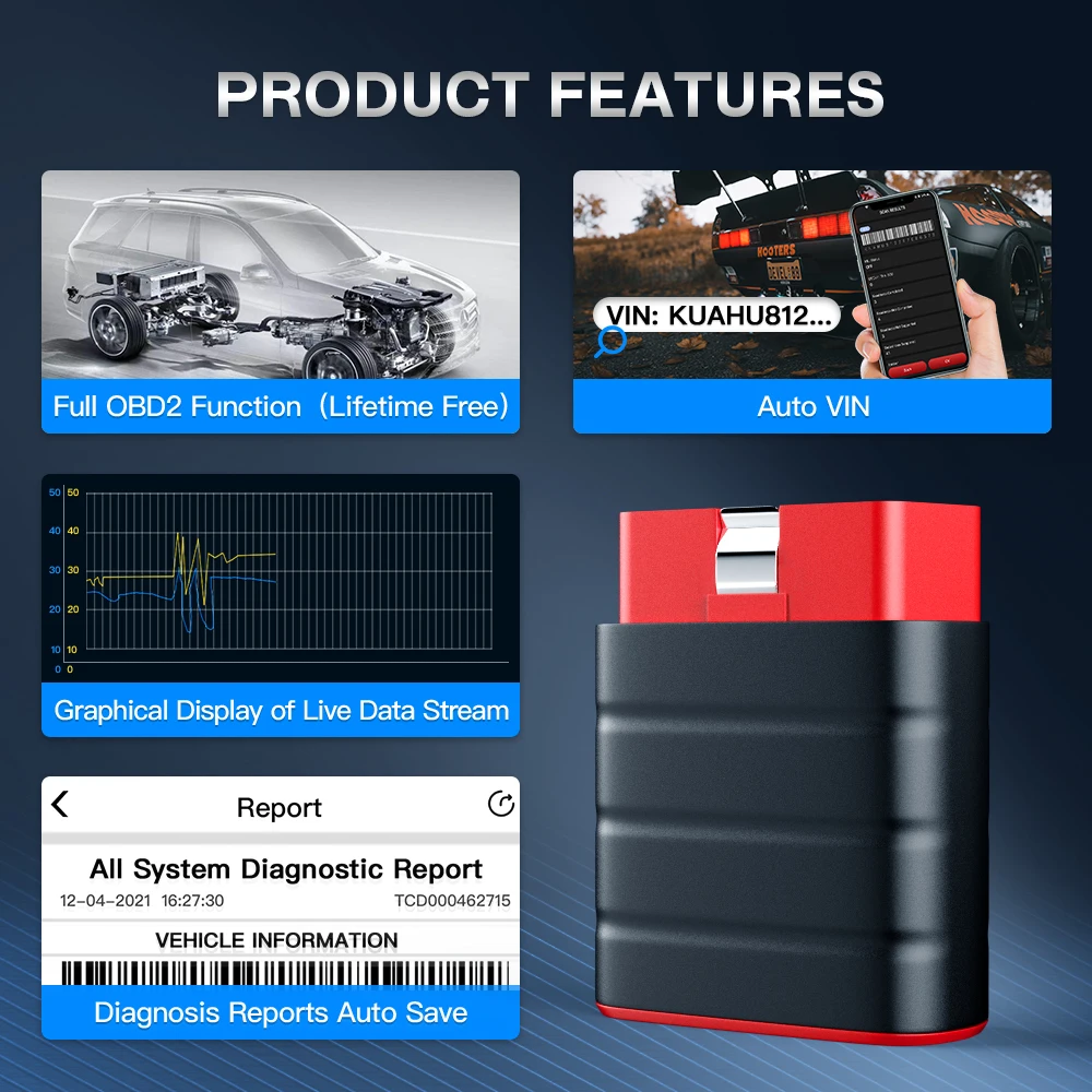 THinkcar Thinkdriver OBD2 сканер полная система SAS ABS Сброс OBD 2 Автомобильный Автомобильные